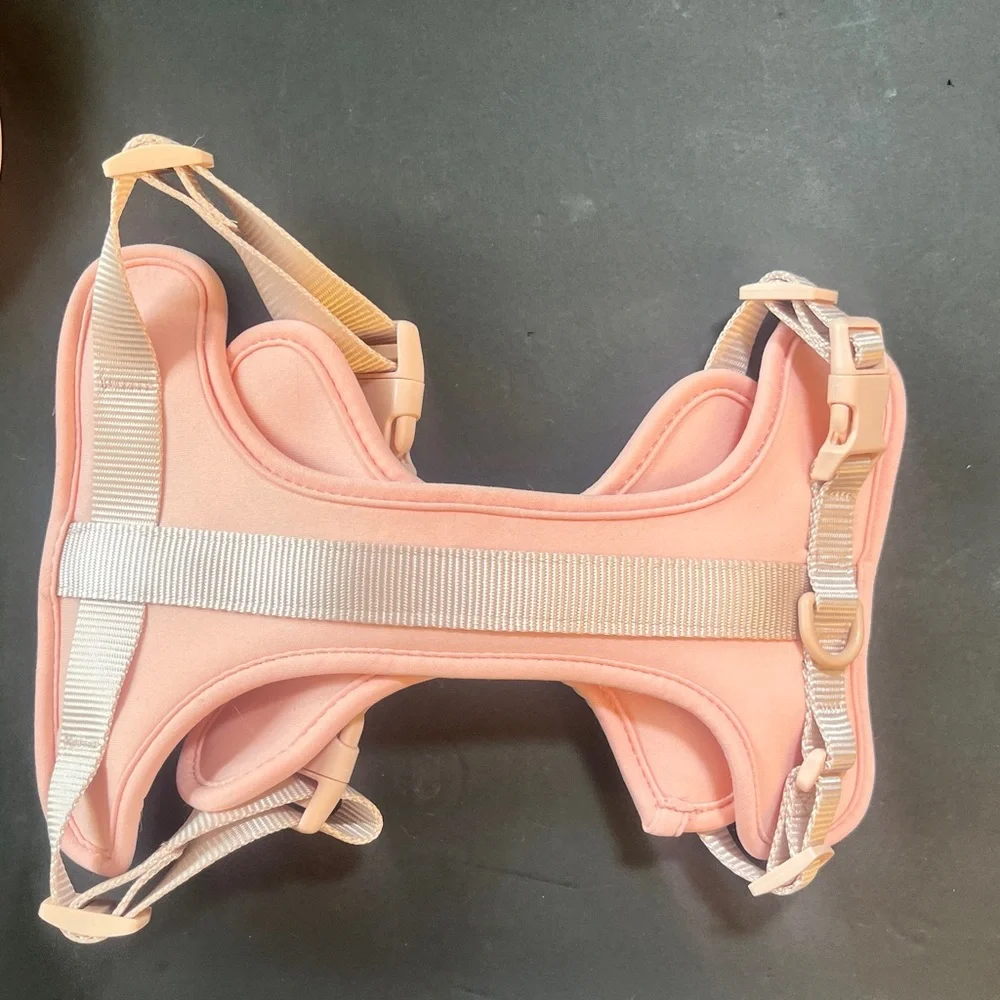 Wildone Lux Dog Harness With Matching Leash Set - Soft Pink, Size Medium